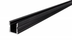 Reprofil AU-02-08 hohes U-Profil f�r 8 - 9,3 mm LED Stripes, Schwarz-matt, eloxiert, 2000 mm