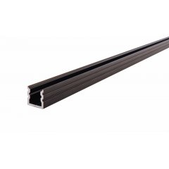 AU-02-05 hohes U-Profil f�r 5 - 5,7 mm LED Stripes, Schwarz-matt, geb�rstet, 2000 mm
