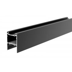 Leuchtenprofil PLANO MS, 80x55mm, schwarz mit LED-Tr�ger 2m, Alu