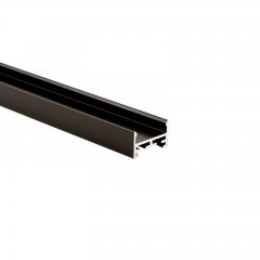 Combo U-Leuchtenprofil flach, LU-01-20, schwarz, 1m