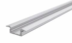 Reprofil ET-01-08 flaches T-Reprofil f�r 8 - 9,3 mm LED Stripes, Silber-matt, eloxiert, 2000 mm