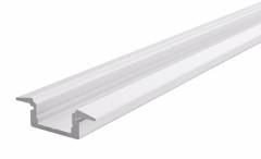 Reprofil ET-01-08 flaches T-Reprofil f�r 8 - 9,3 mm LED Stripes, Wei�-matt, 2000 mm