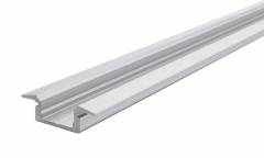 Aluminium T-Profil flach ET-01-08 Silber-matt, eloxiert, LxBxH 3000x23x7 mm