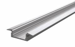 Reprofil ET-01-10 flaches T-Reprofil f�r 10 - 11,3 mm LED Stripes, Silber-matt, eloxiert, 2000 mm