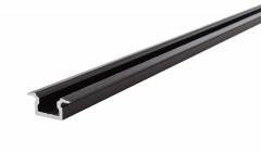 Reprofil ET-01-05 flaches T-Profil f�r 5 - 5,7 mm LED Stripes, Schwarz-matt, geb�rstet, 2000 mm