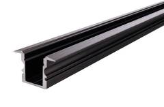 Reprofil El T-02-08 hohes T-Reprofil f�r 8 - 9,3 mm LED Stripes, Schwarz-matt, eloxiert, 2000 mm