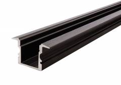 Reprofil ET-02-10 hohes T-Reprofil f�r 10 - 11,3 mm LED Stripes, Schwarz-matt, eloxiert, 2000 mm