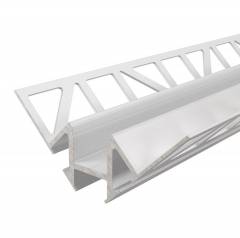 Aluminium Fliesen-Profil Ecke innen EV-01-12 Wei�, lackiert, LxBxH 2500x49x49 mm