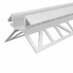 Aluminium Fliesen-Profil Ecke au�en EV-02-12 Wei�, lackiert, LxBxH 2500x45x45 mm