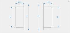 Reprofil, Endkappe C-P-EL-02-10 Set 2 Stk, Kunststoff, L�nge: 75 mm, wei�