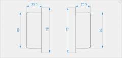Reprofil, Endkappe C-P-EL-02-10 Set 2 Stk, Kunststoff, L�nge: 75 mm, grau