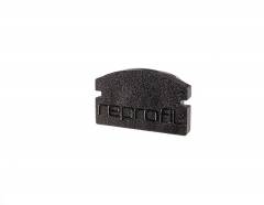 Reprofil Endkappe F-AU-01-08, Schwarz, 14 mm, Flach