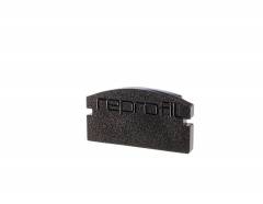 Reprofil Endkappe F-AU-01-10, Schwarz, 16 mm, Flach