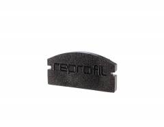 Reprofil Endkappe F-AU-01-12, Schwarz, 18 mm, Flach