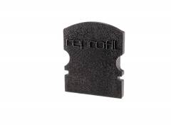 Reprofil Endkappe F-AU-02-08, Schwarz, 14 mm, Flach