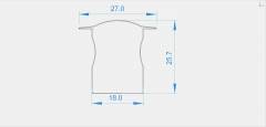 Reprofil, Endkappe F-ET-04-12 Set 2 Stk, Kunststoff, L�nge: 27,0 mm