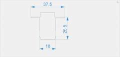 Reprofil, Endkappe H-ET-03-10 2 St�ck, L�nge: 37,5mm, Deko-Light, wei�