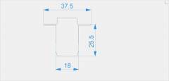 Reprofil, Endkappe H-ET-03-10 Set 2 Stk, grau, L�nge: 37,5 mm