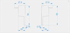 Reprofil, Endkappe H-EL-03-10 Set 2 Stk, Kunststoff, L�nge: 50,0 mm