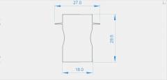 Reprofil, Endkappe H-ET-04-12 Set 2 Stk, Kunststoff, L�nge: 27,0 mm