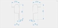 Reprofil, Endkappe R-EL-03-10 Set 2 Stk, Kunststoff, L�nge: 54,0 mm