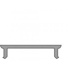 LED Profil Abdeckung P-10-12, 2m, schwarz