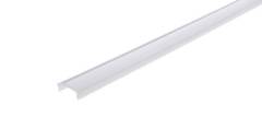 Kunststoff Abdeckung F-01-12 , milchig 40% Transmission, LxBxH 3000x16,5x6,5 mm