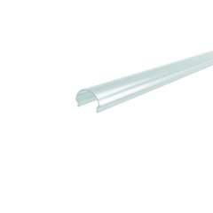 LED Profil Abdeckung R-01-15, 1m, matt, PMMA, Teiltransparent 75% Transmission