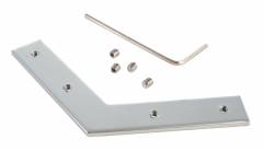 Sonstige Metalle Nutenstein / Eckverbinder 120� Silber, naturbelassen, BxH 12x2 mm