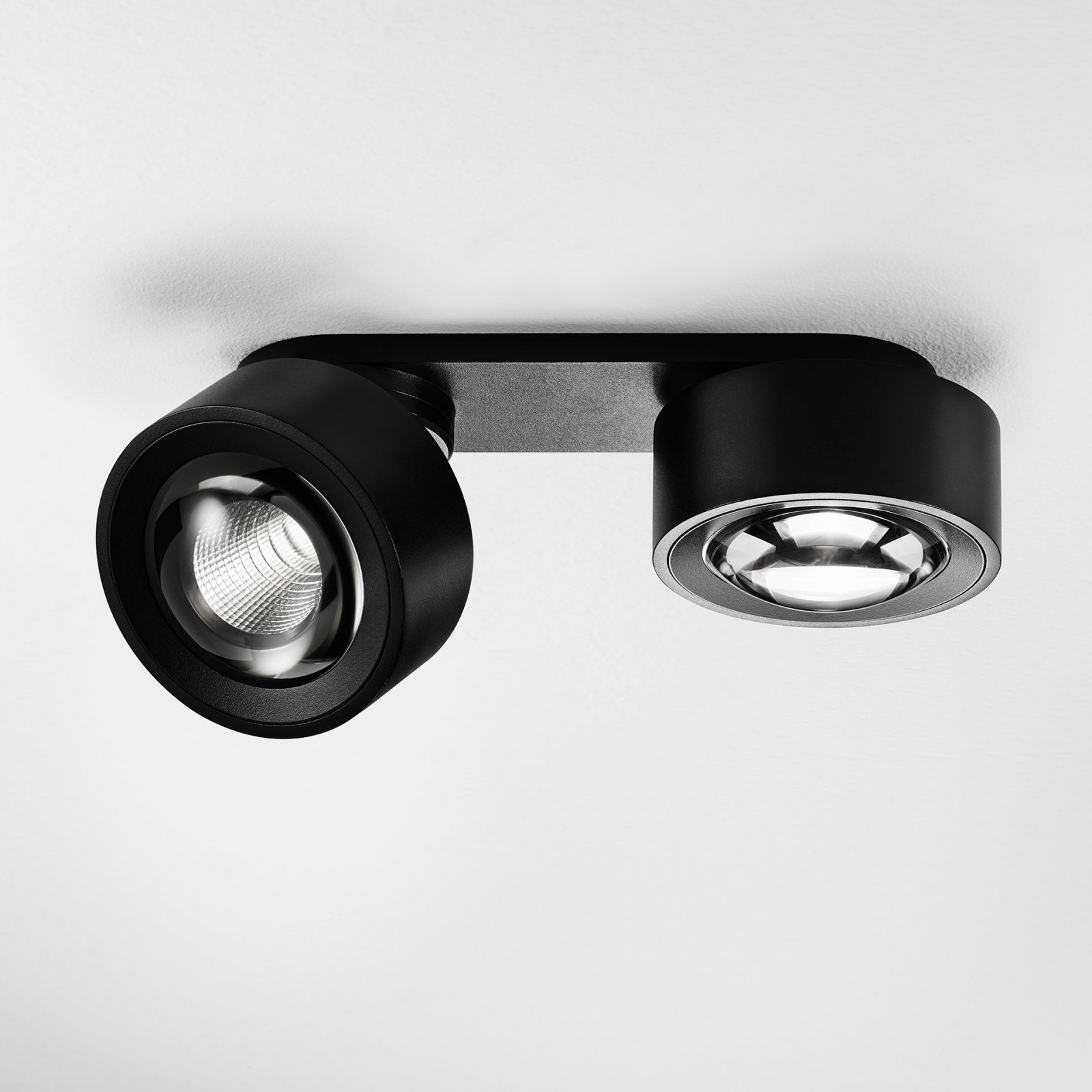 DLS LED Deckenleuchte CLIPPO OPTIC DUO schwarz 2x13W 36� 2700K CRI>90 1320lm dimmbar
