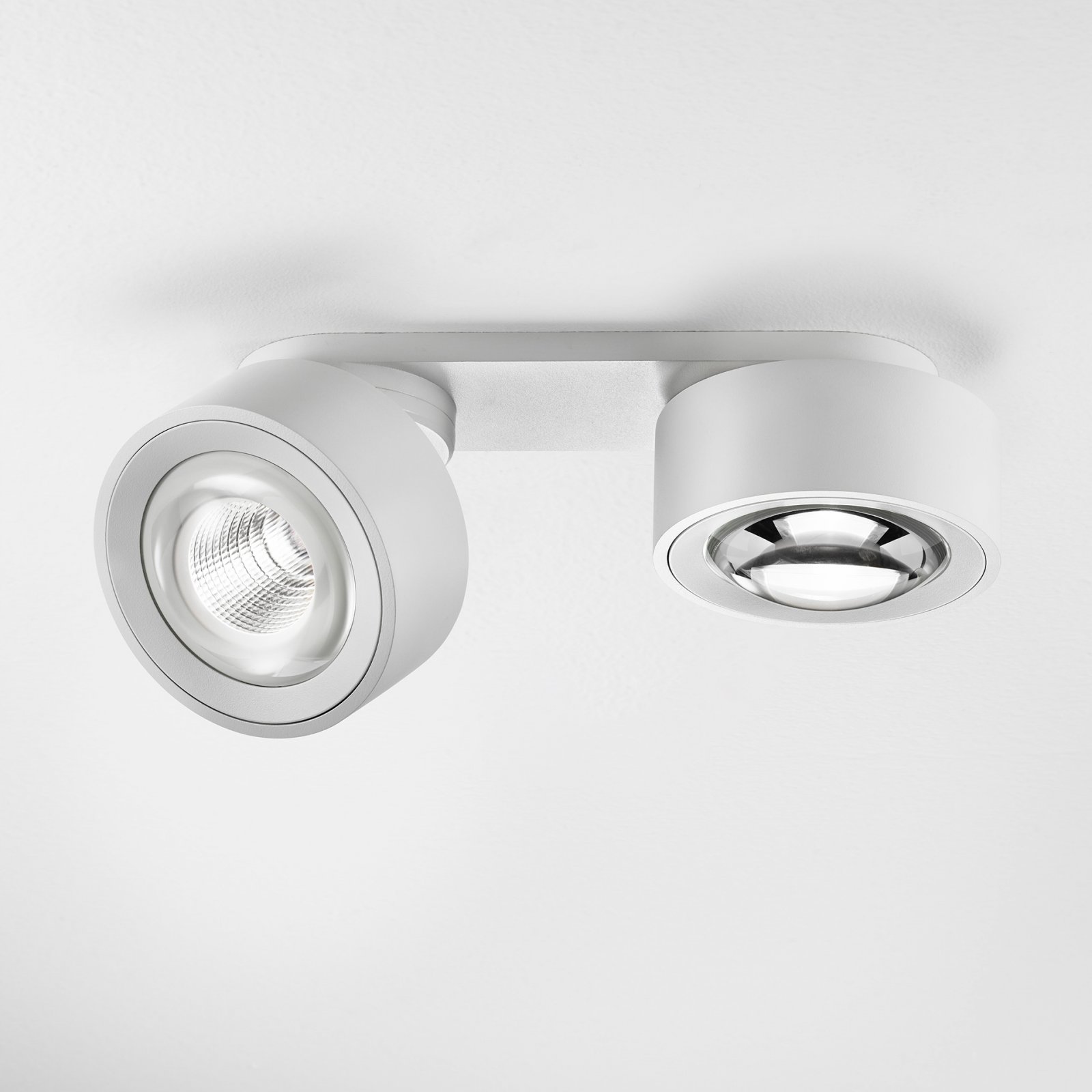 DLS LED Deckenleuchte CLIPPO OPTIC DUO wei� 2x10,5W 35� dim to warm CRI>90 1240lm dimmbar