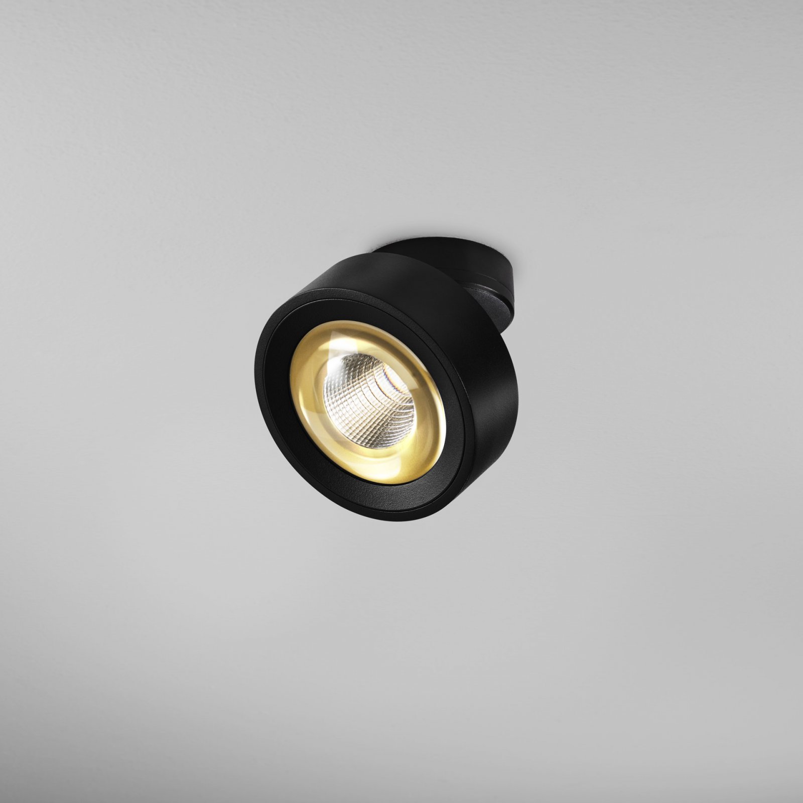 DLS LED Deckenleuchte CLIPPO OPTIC schwarz/gold 10,5W 35� dim to warm CRI>90 1240lm dimmbar