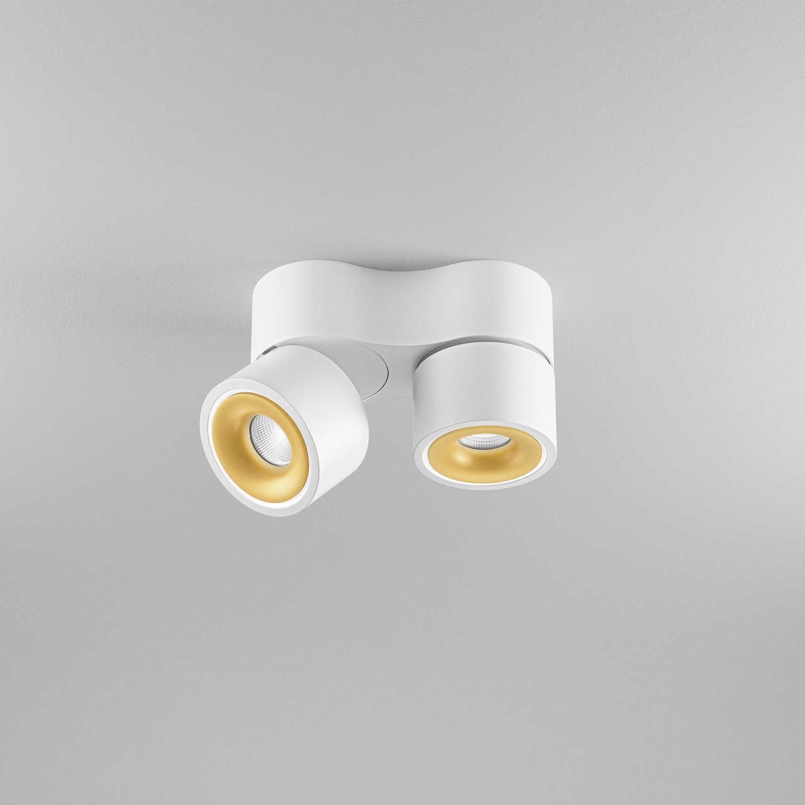 DLS LED Deckenleuchte CLIPPO S DUO wei�/gold 2x9,5W 34� dim to warm CRI>90 915lm dimmbar