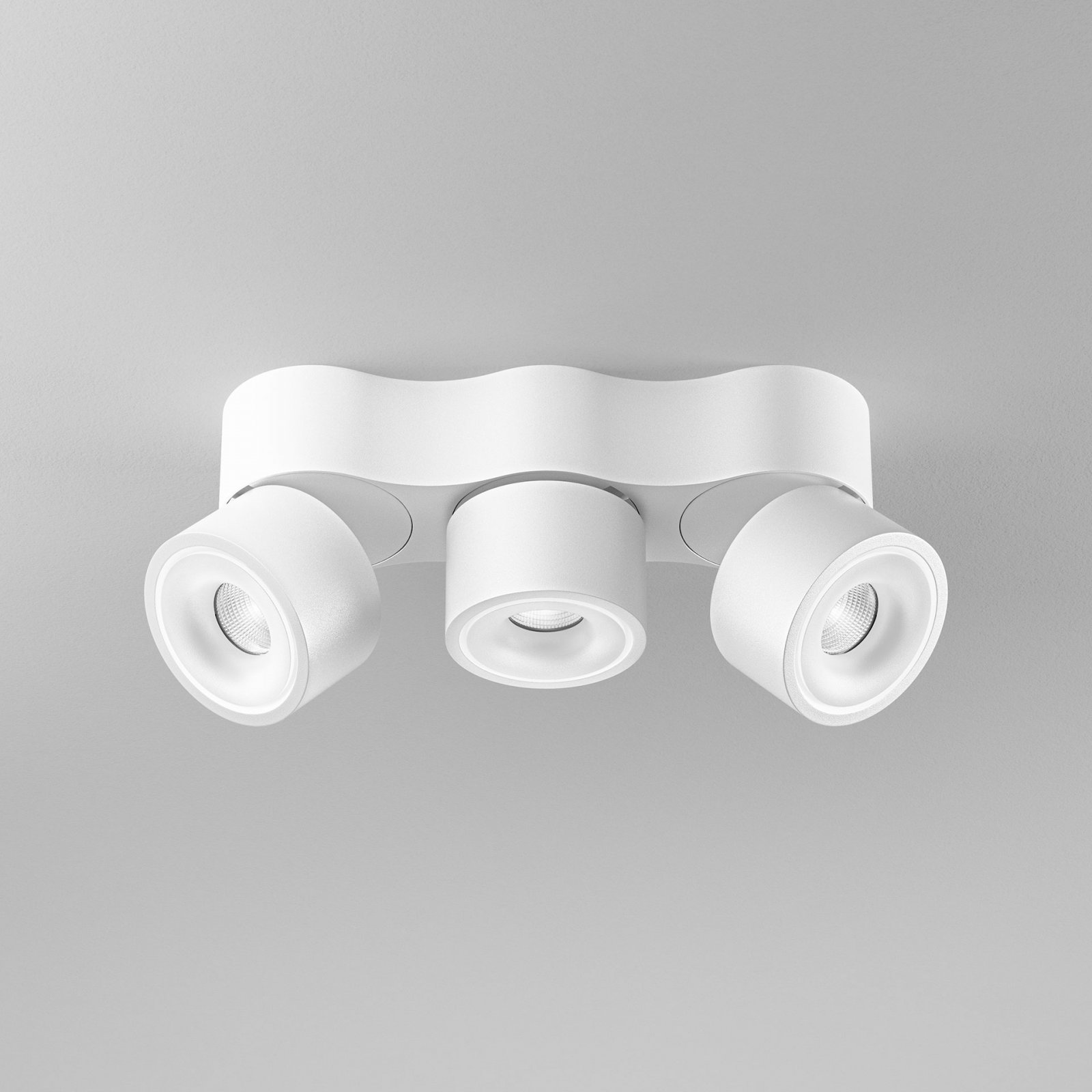 DLS LED Deckenleuchte CLIPPO S TRIO wei� 3x9,3W 34� 2700K CRI>90 1100lm dimmbar