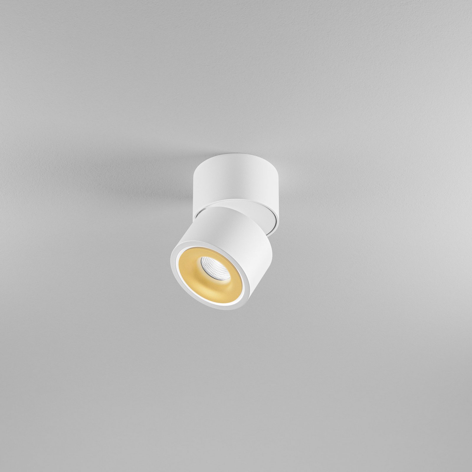 DLS LED Deckenleuchte CLIPPO S wei�-gold 9,3W 34� 2700K CRI>90 1100lm dimmbar