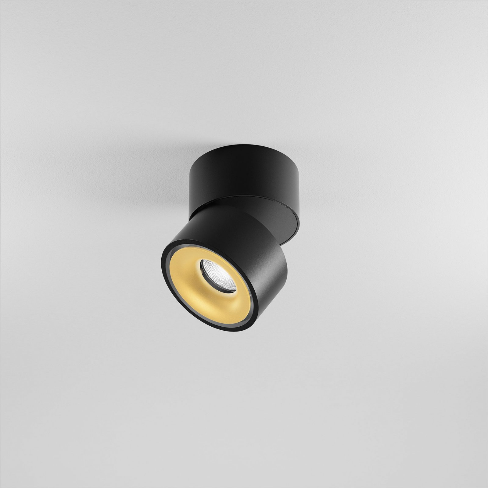 DLS LED Deckenleuchte CLIPPO schwarz/gold 14W 32� 3000K CRI>90 1375lm dimmbar