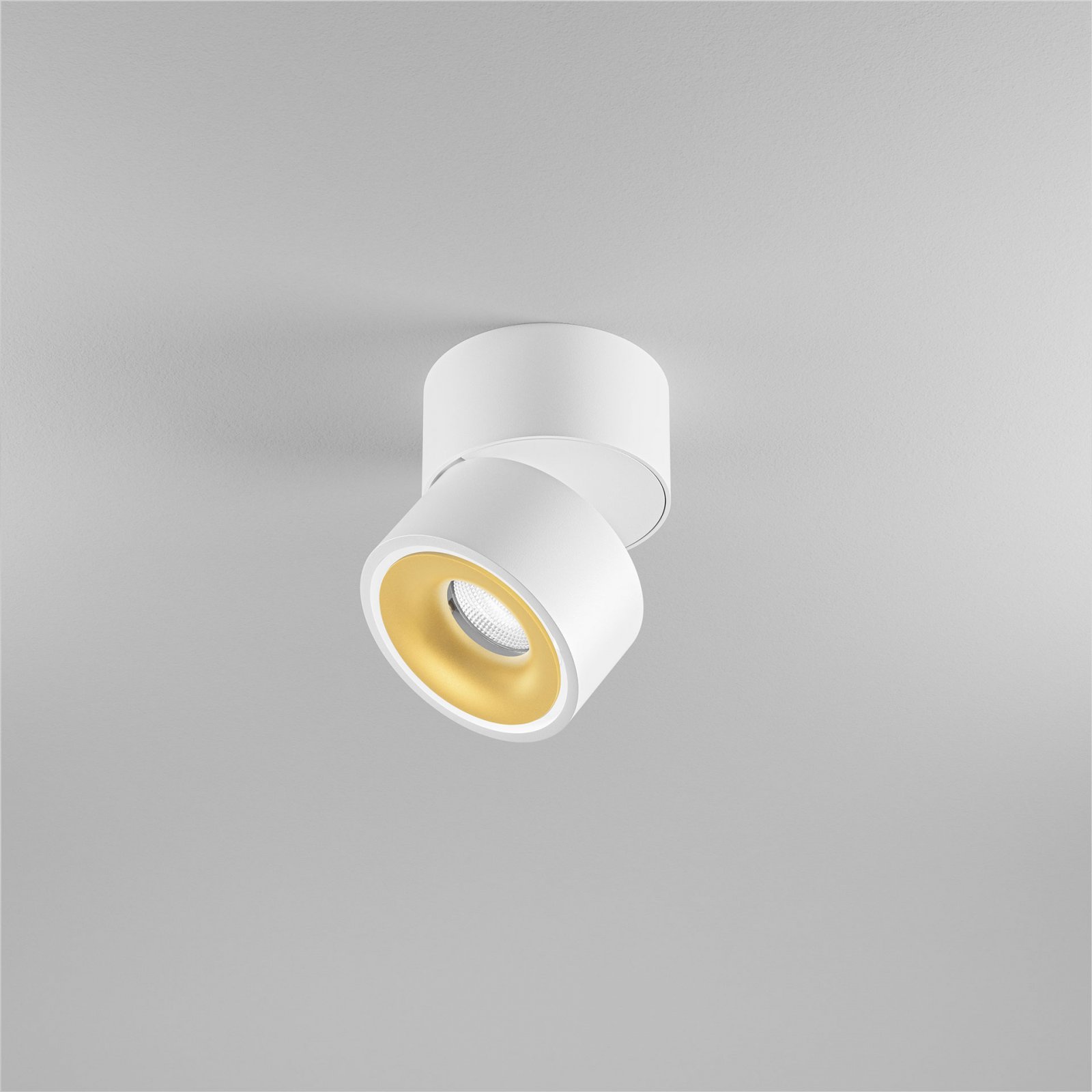 DLS LED Deckenleuchte CLIPPO wei�/gold 14W 32� 3000K CRI>90 1375lm dimmbar