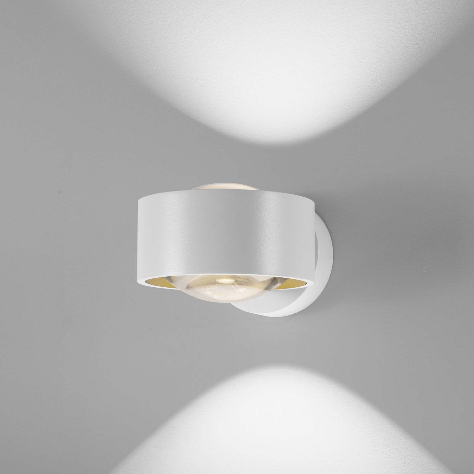 DLS LED Wandleuchte CLIPPO OPTIC WALL wei�/gold 2x7W 75� 2700K CRI>90 740lm dimmbar