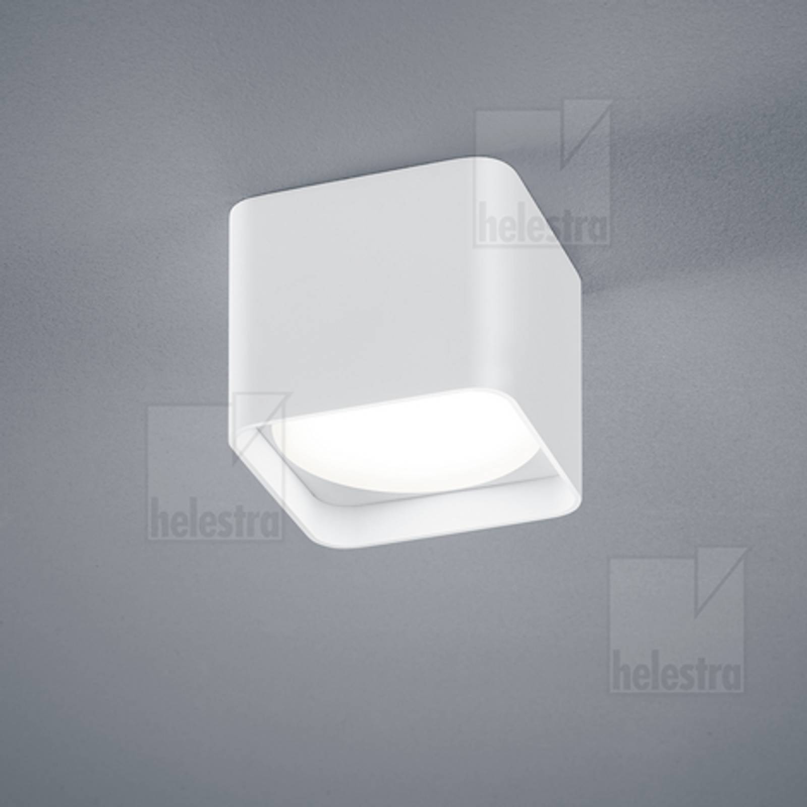 DORA LED Deckenleuchte eckig 10x10cm, 7,5W, wei� matt, 2900K warmwei�