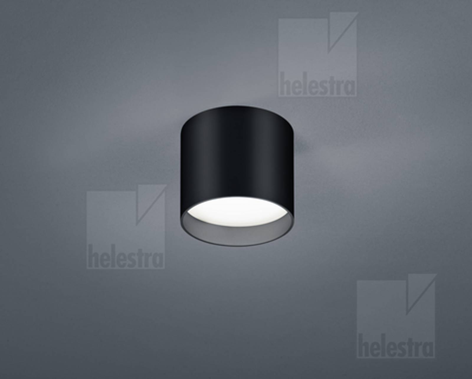 DORA LED Deckenleuchte rund �10cm, 7,5W, schwarz matt, 2900K warmwei�