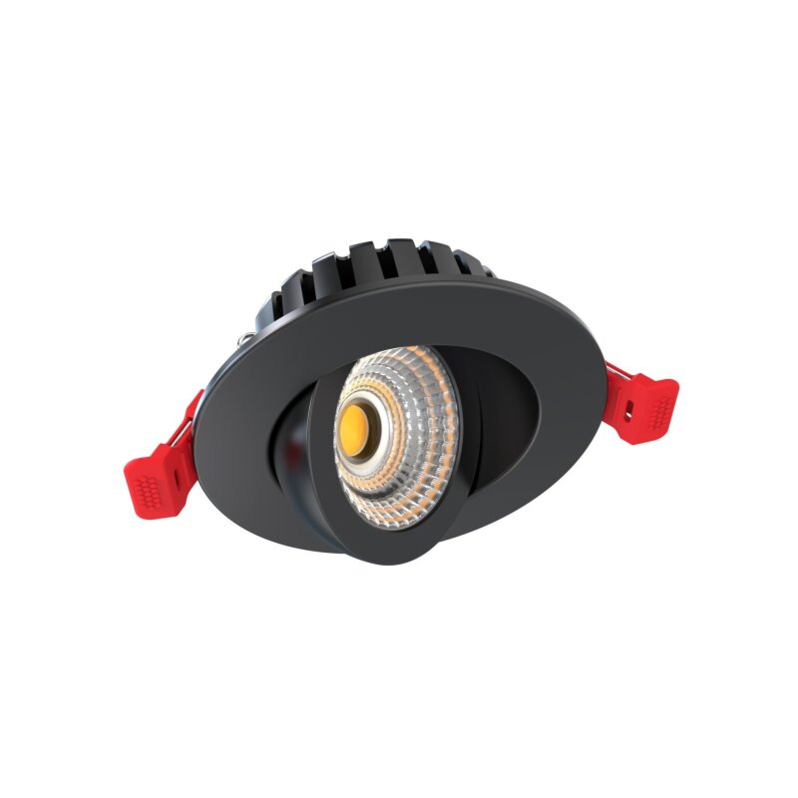 DOTLUX LED-Downlight HEATspin schwarz, 2700/3000/4000K COLORselect, 68mm, schwenkbar