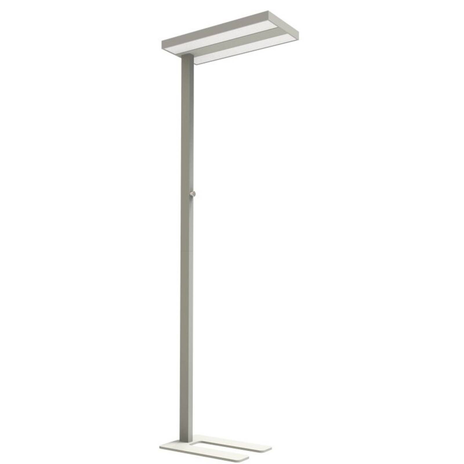 DOTLUX LED-Stehleuchte ASSIST UGR-19 70W 9440lm 4000K direkt indirekt, Drehdimmer, silber