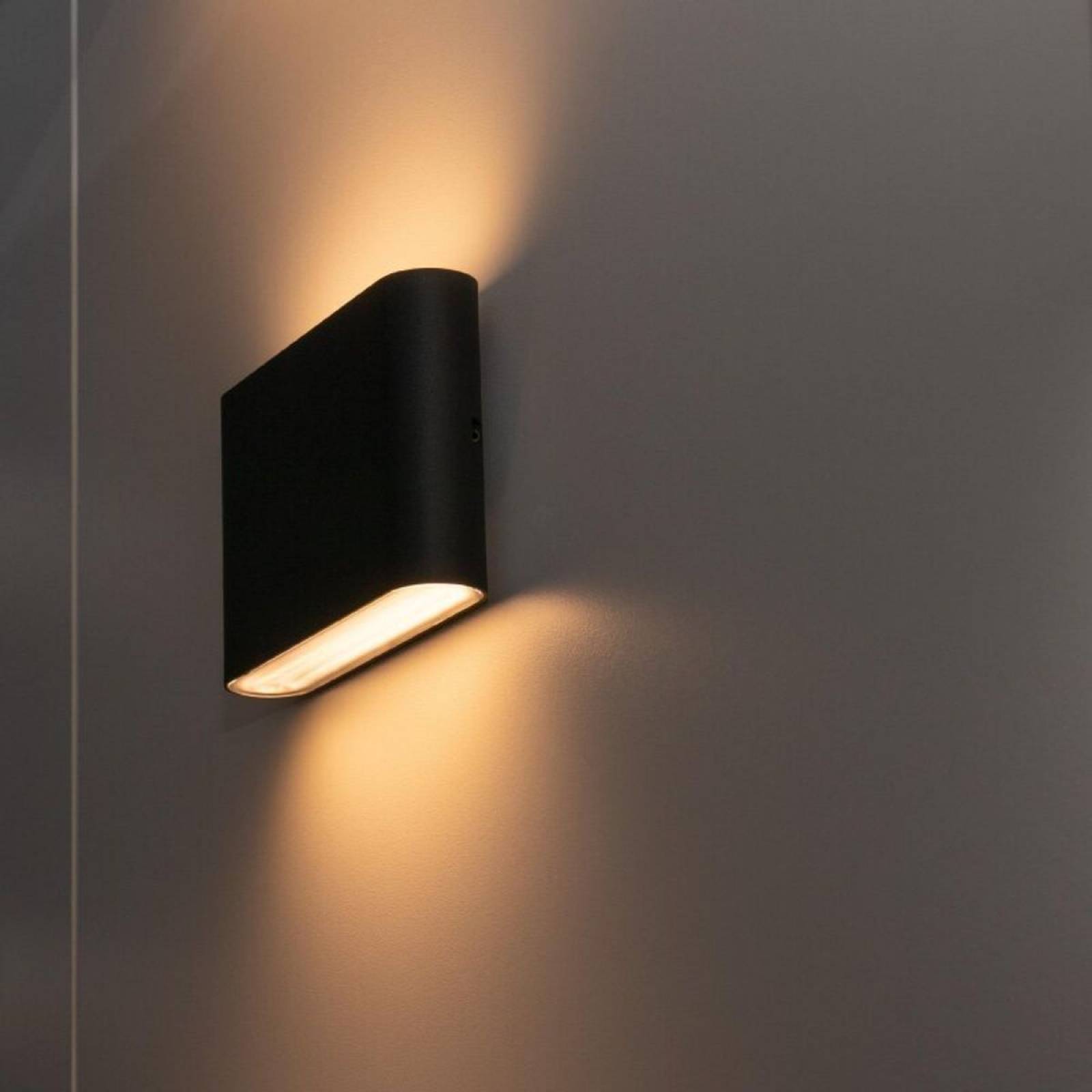 DOTLUX LED Wandleuchte FLASK 10W 3000K schwarz Wallwasher Effekte