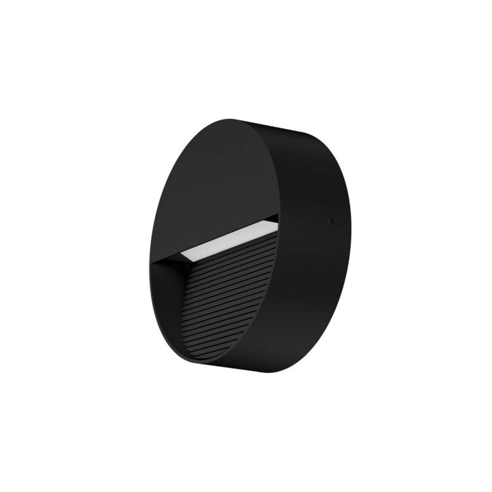 DOTLUX LED Wandleuchte GUIDEround 8W 3000K schwarz