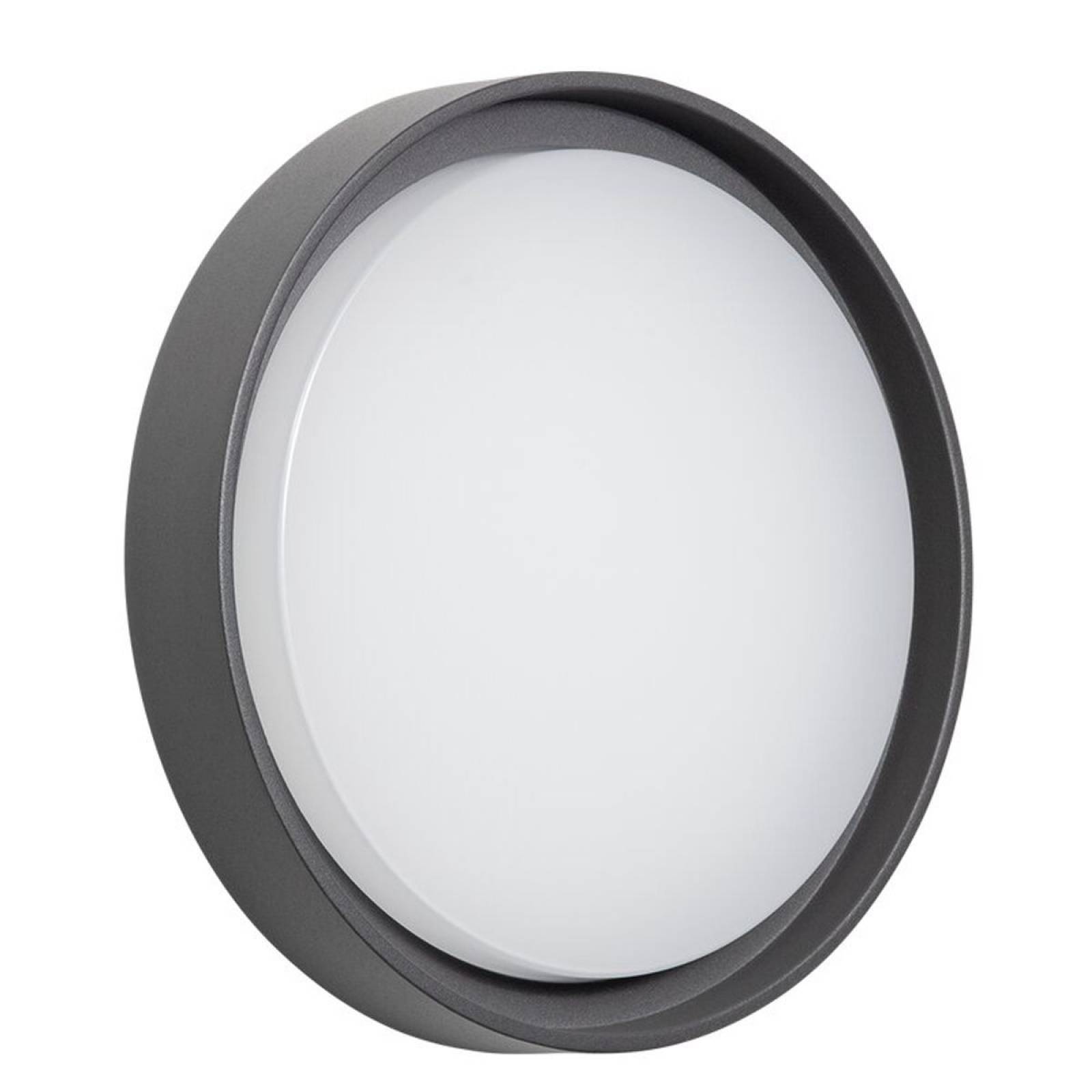DOTLUX runde LED-Wandleuchte WALLround grau 25cm 14W 3000K