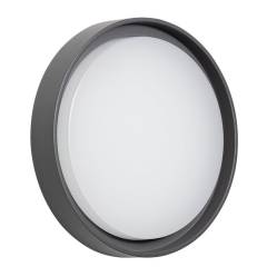 DOTLUX runde LED-Wandleuchte WALLround grau 25cm 14W 3000K
