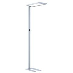 DOTLUX B�ro LED-Stehleuchte ROOFbutler 80W 4000K, mit Anwesenheitssensor, dimmbar silber