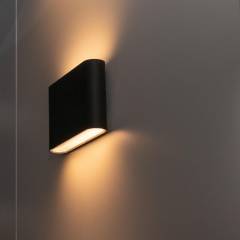 DOTLUX LED Wandleuchte FLASK 10W 3000K schwarz Wallwasher Effekte