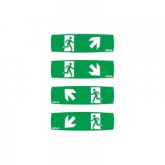 Erweitertes Piktogrammset f�r DOTLUX Notleuchte EXIT \(DT5389\), Set mit 4 Stk.