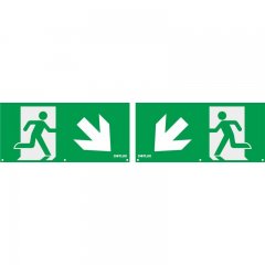 Pfeil diagonal links/rechts unten f�r DOTLUX Notleuchte EXITmulti \(DT3177\) 2er Set